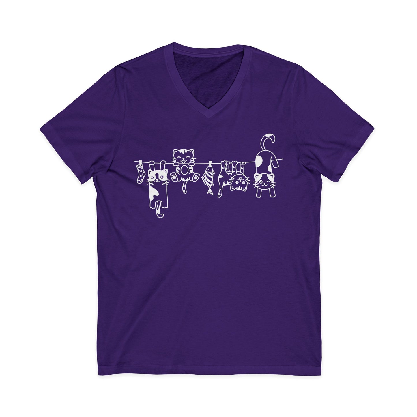 Cats - Short Sleeve V Neck