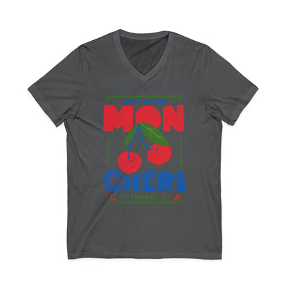 Mon Cheri - Short Sleeve V Neck