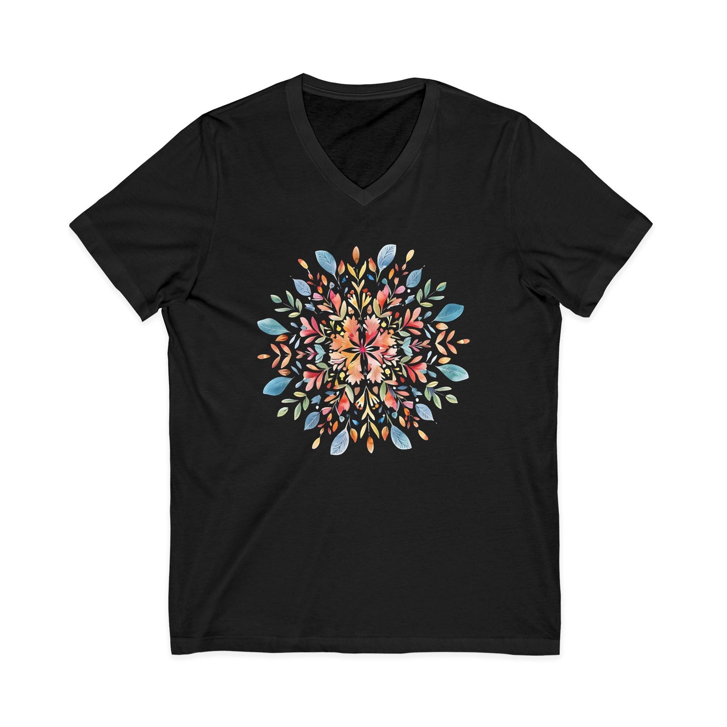 Plant Mandala - Short Sleeve V Neck