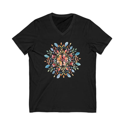 Plant Mandala - Short Sleeve V Neck