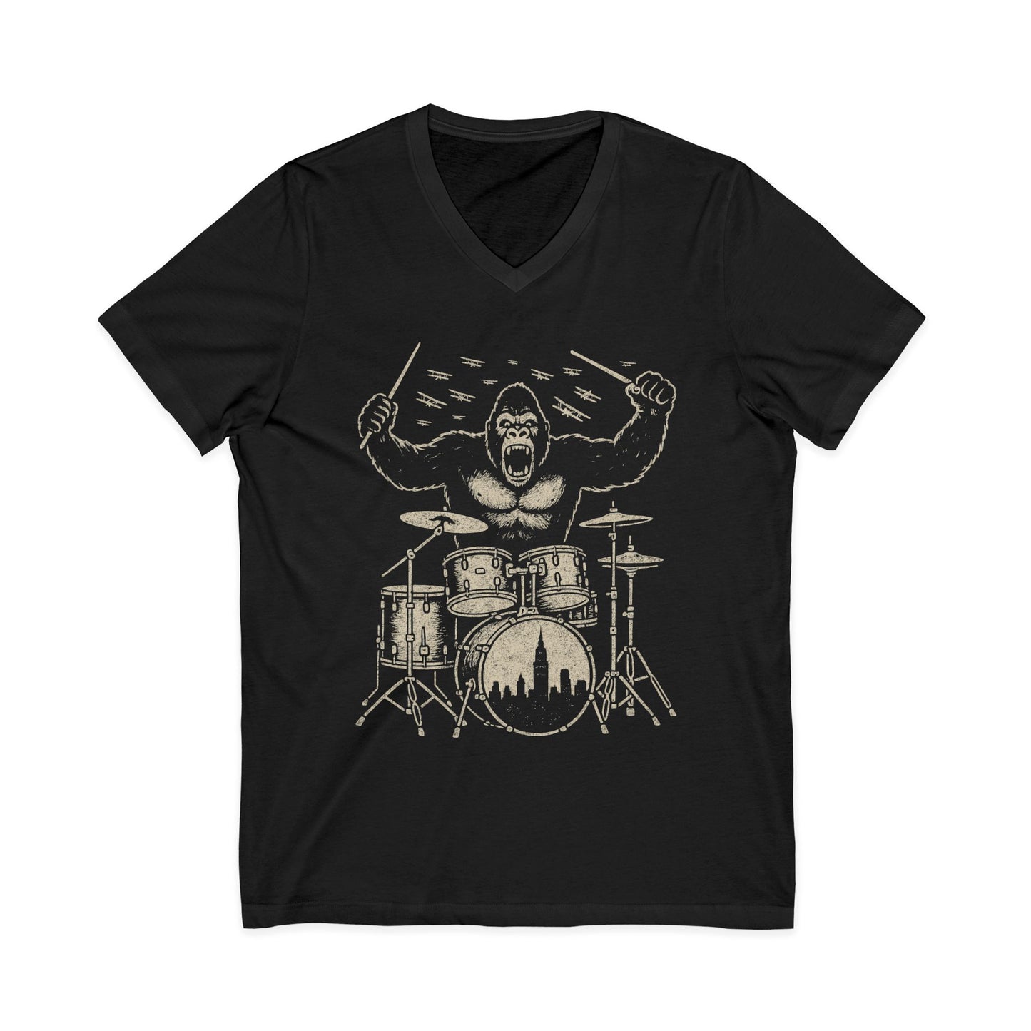 King Kong's Drum Solo  - Short Sleeve V Neck