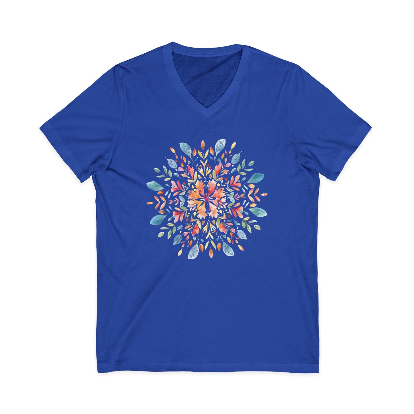 Plant Mandala - Short Sleeve V Neck