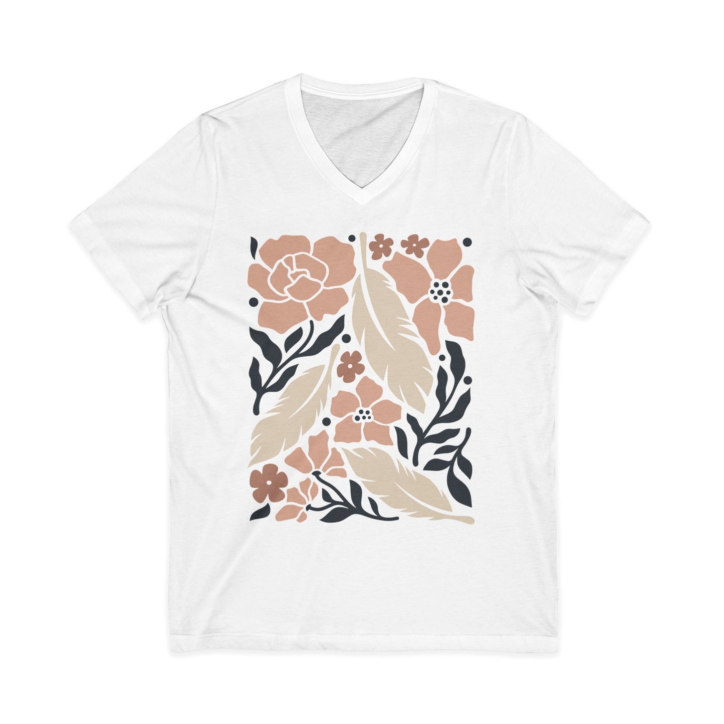 Feathers - Short Sleeve V Neck