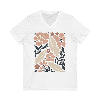 Feathers - Short Sleeve V Neck