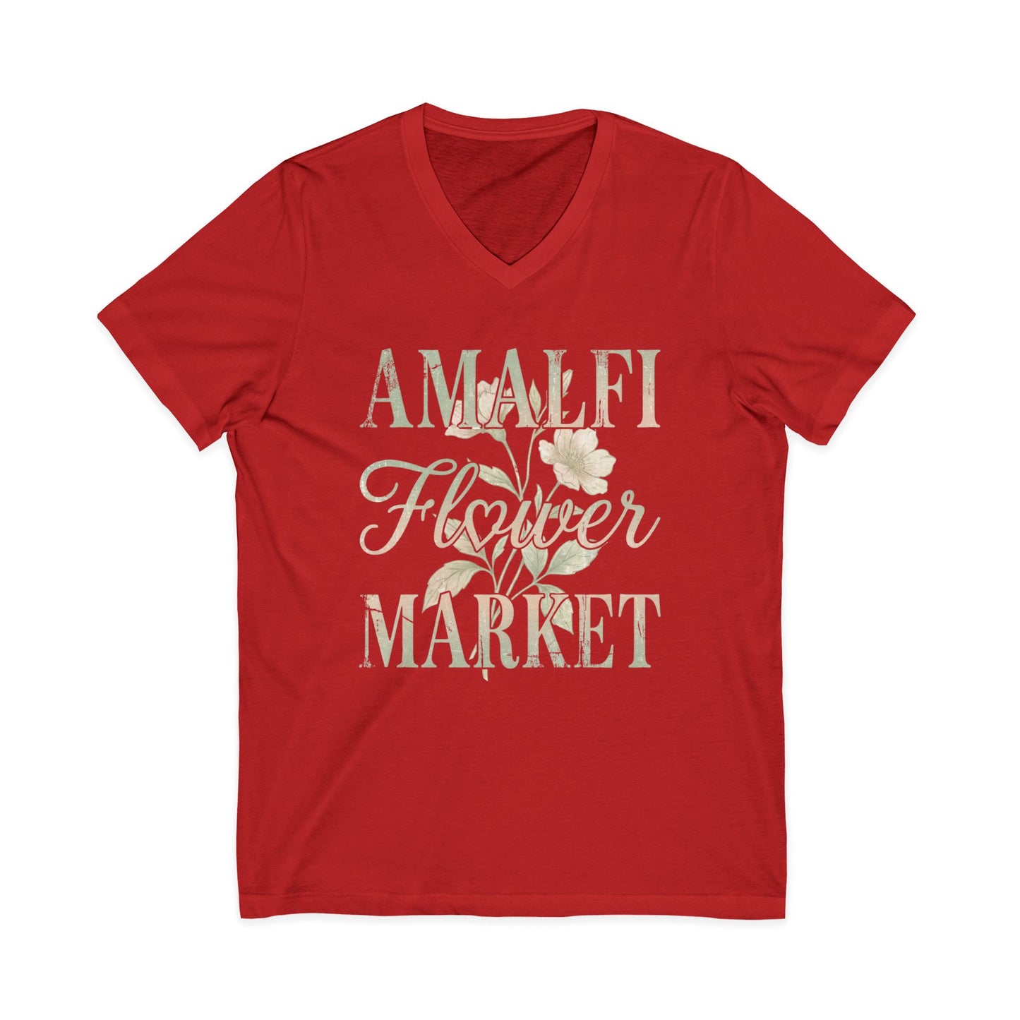 Amalfi Flower Market - Short Sleeve V Neck