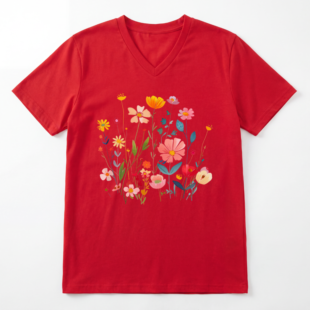 Wilderness of Color - Short Sleeve V-Neck Tee