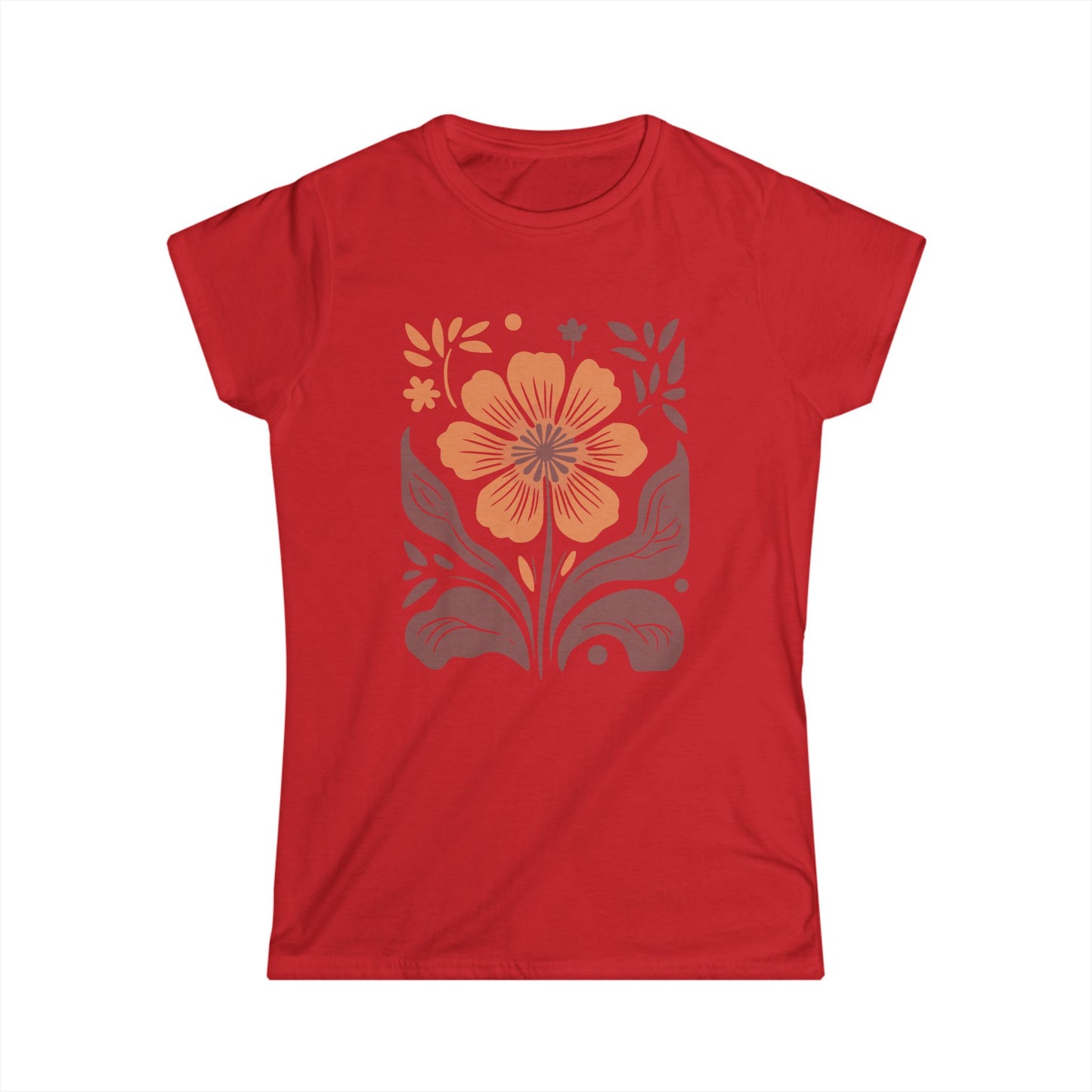 Retro Floral - Women's Softstyle Tee