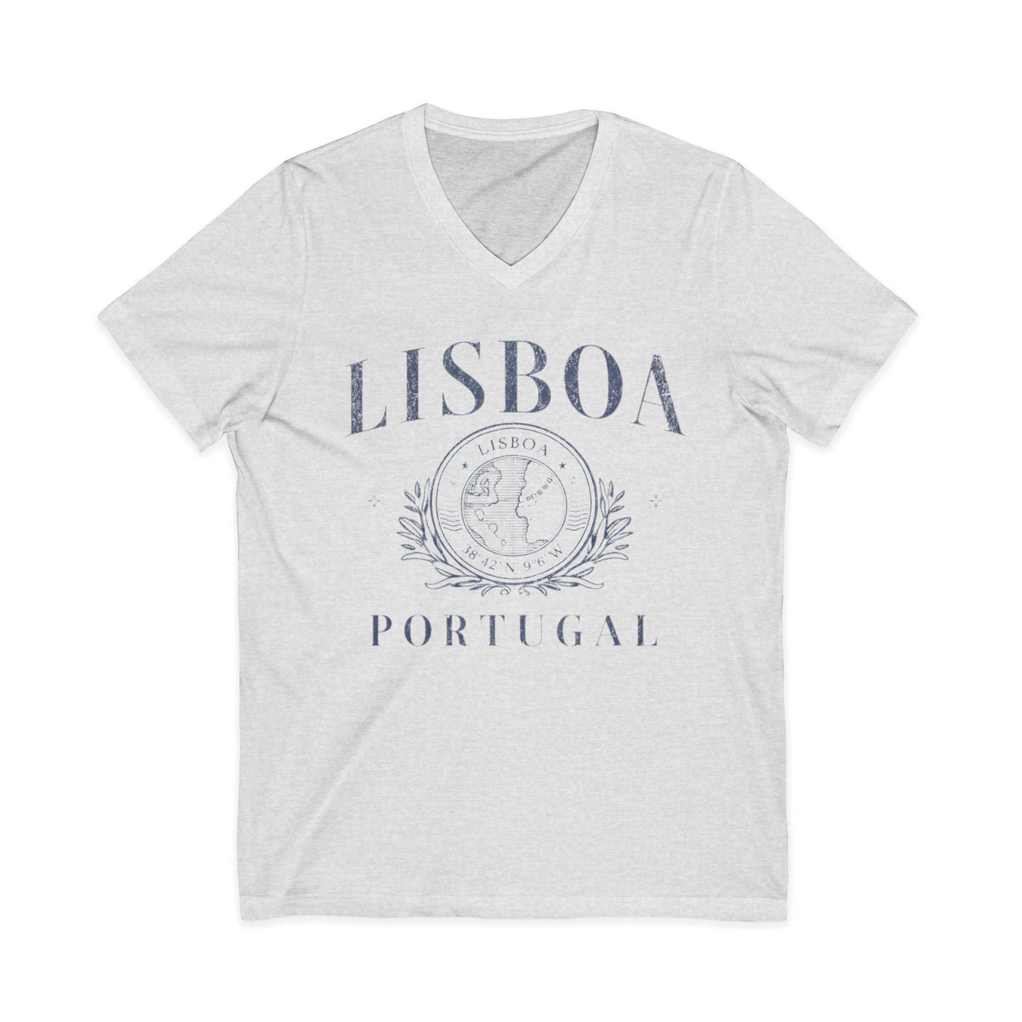 Lisboa Portugal - Short Sleeve V Neck