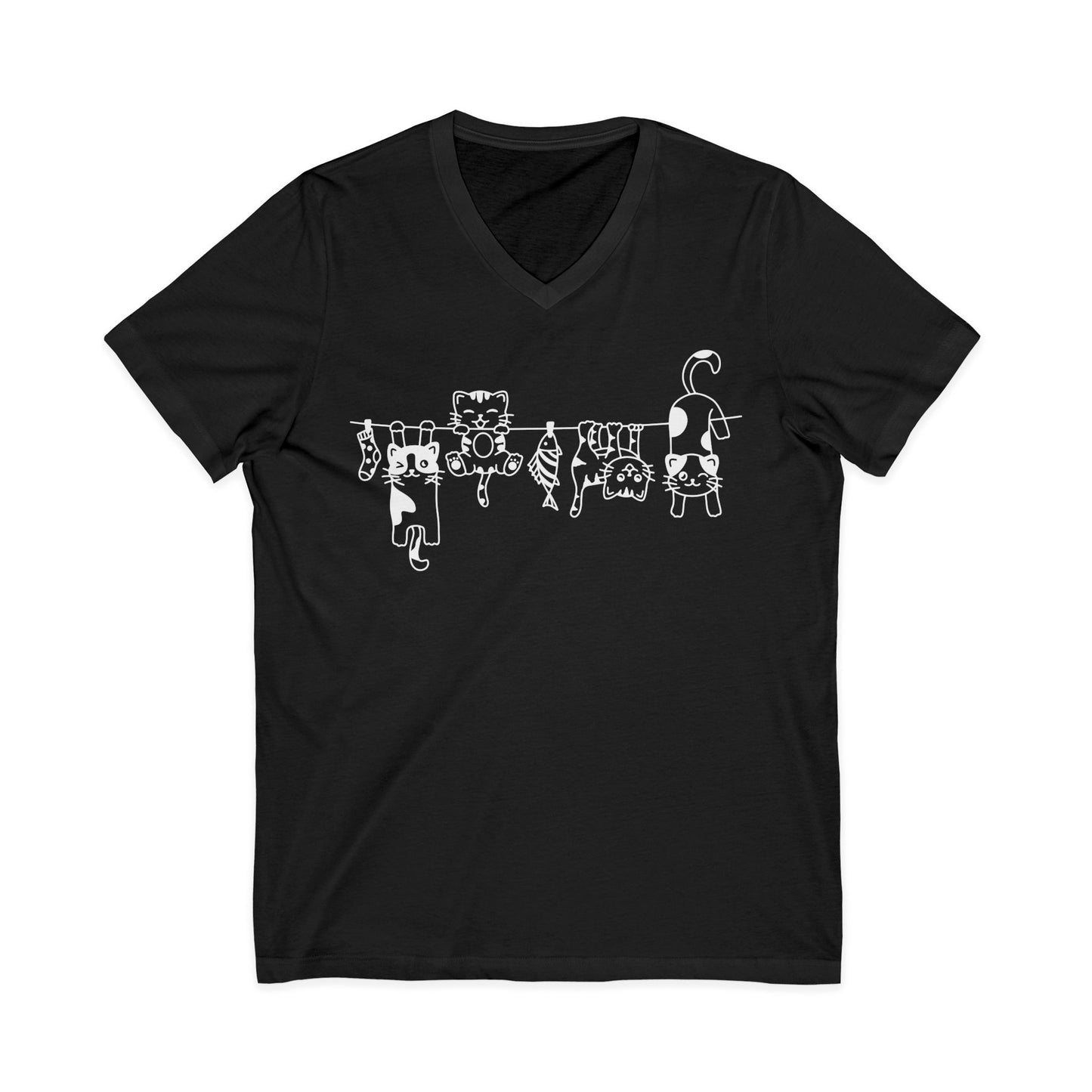 Cats - Short Sleeve V Neck