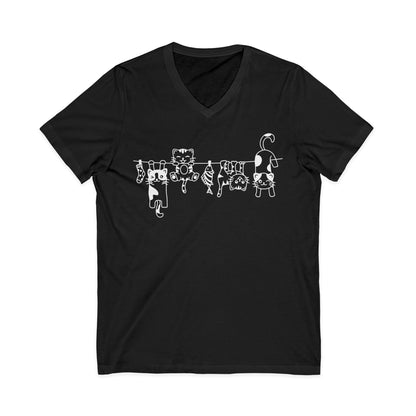 Cats - Short Sleeve V Neck