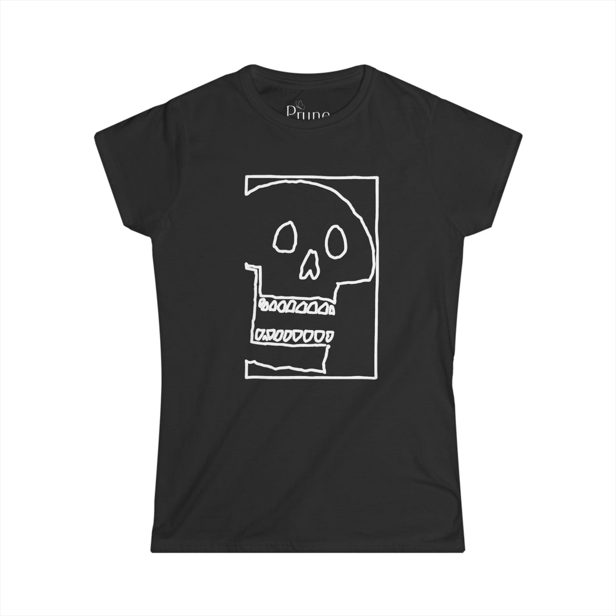 Skull Sketch - Women's Cut Fitted Tee