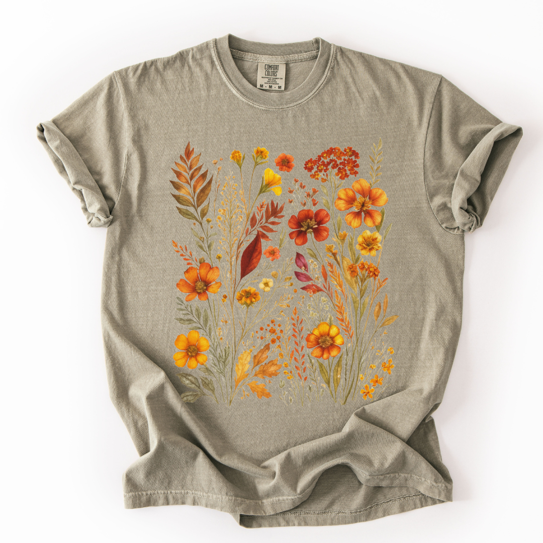 Autumn Floral - Comfort Colors Relaxed Fit Premium T Shirt