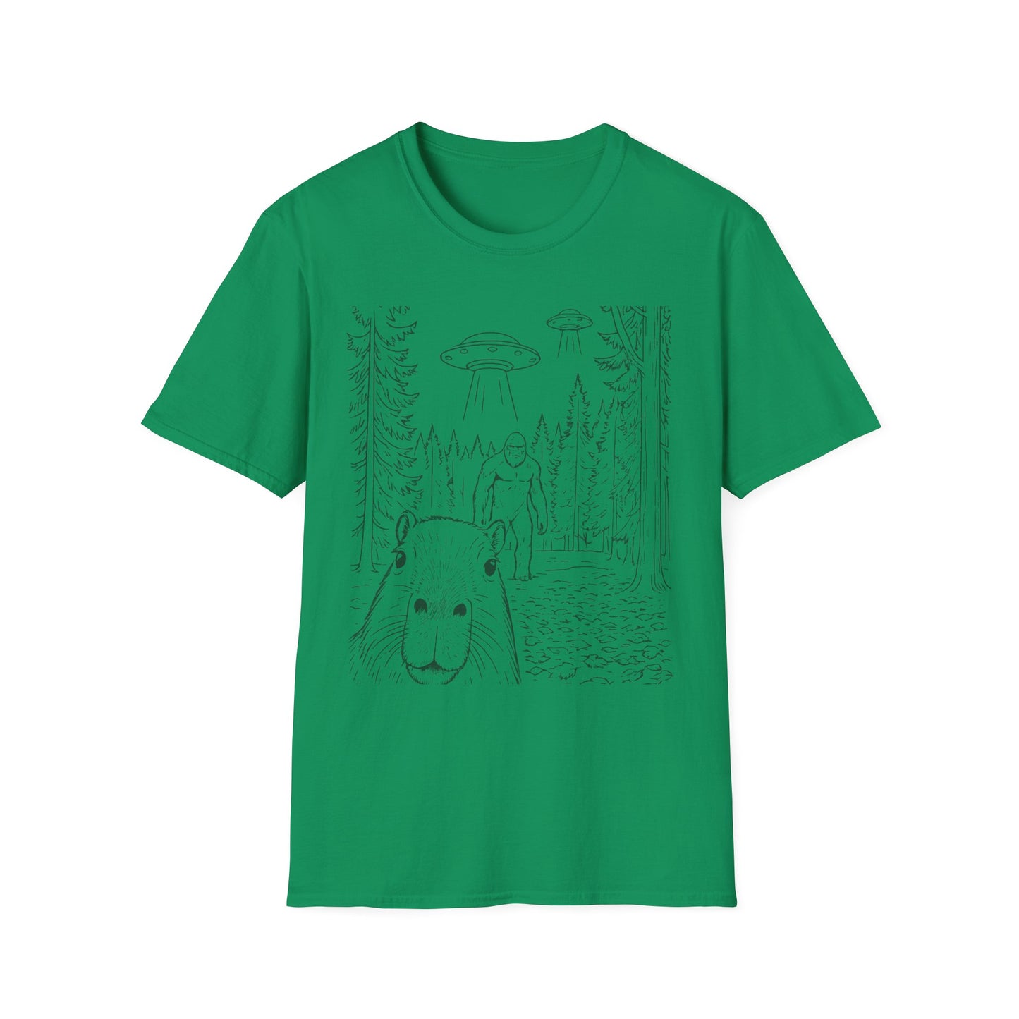 Capybara Selfie Line Art