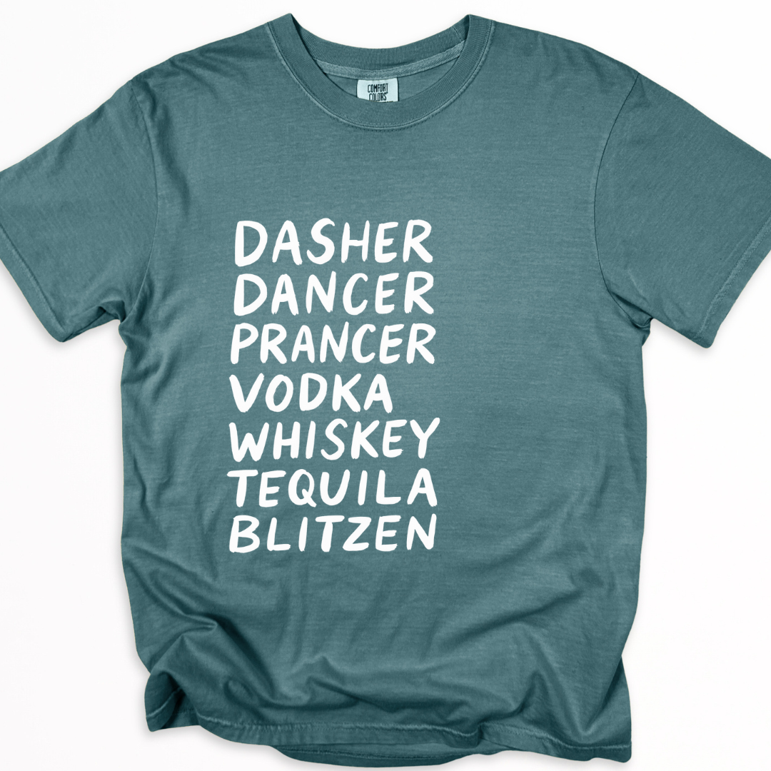 Festive Reindeers - Comfort Colors Relaxed Fit Premium T Shirt