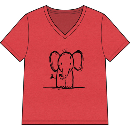 Elephant Sketch - Super Soft V-Neck