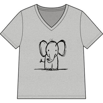 Elephant Sketch - Super Soft V-Neck
