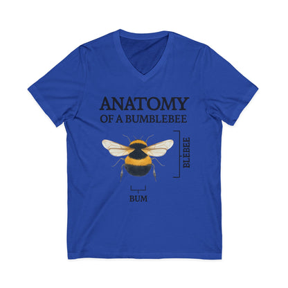 Anatomy Of Bumblebee - Short Sleeve V Neck