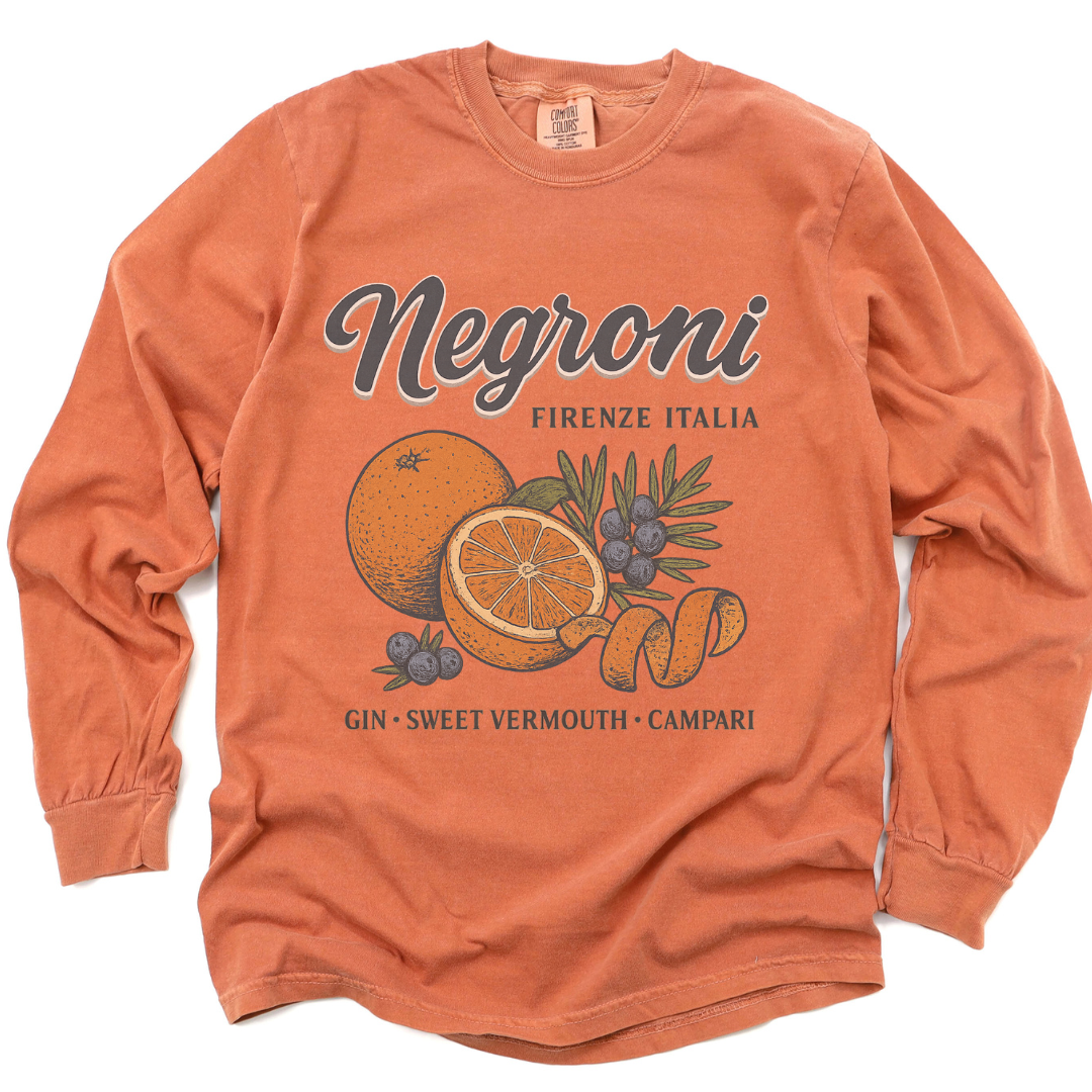 Negroni - Comfort Colors Premium Long Sleeve T Shirt – Prune & Wild