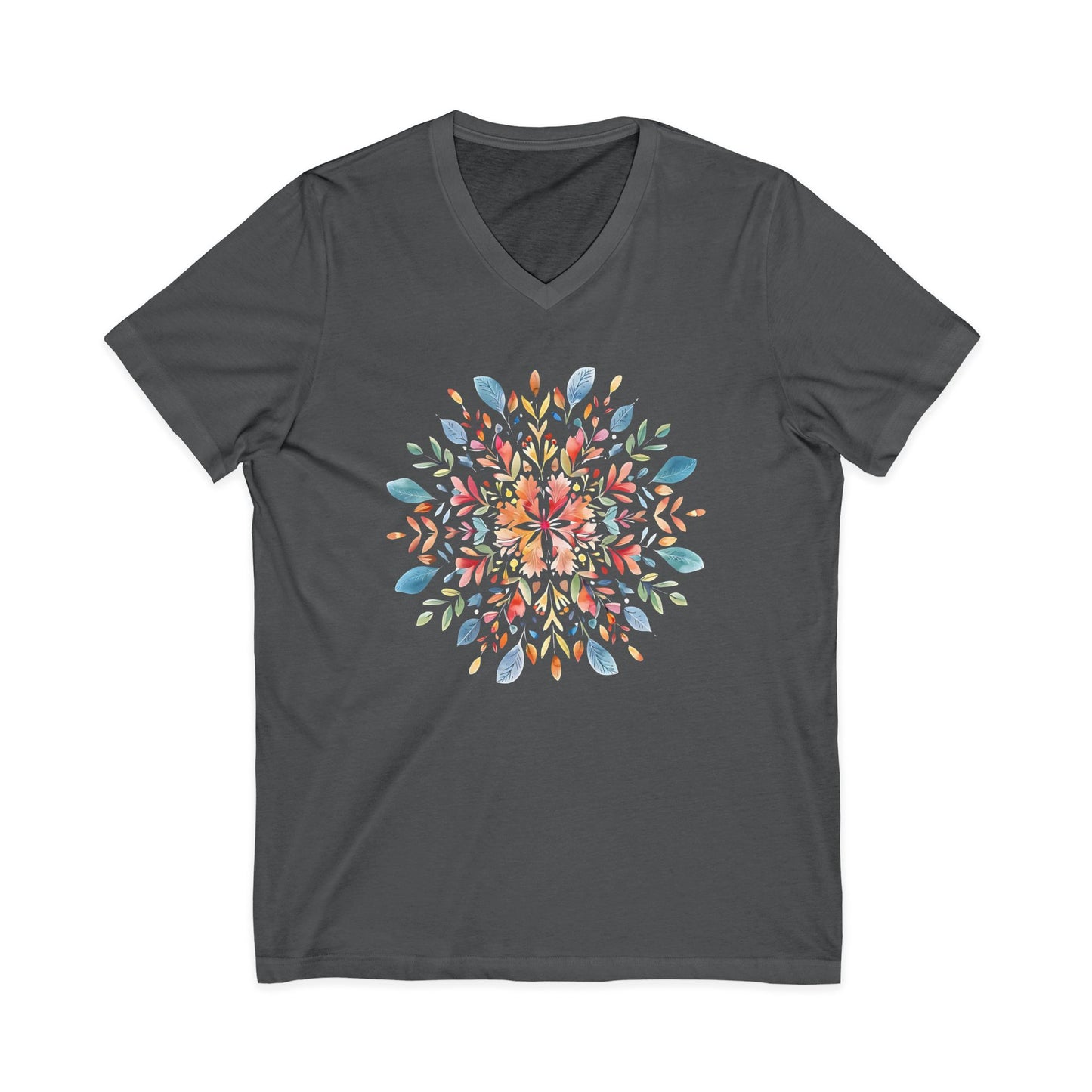 Plant Mandala - Short Sleeve V Neck