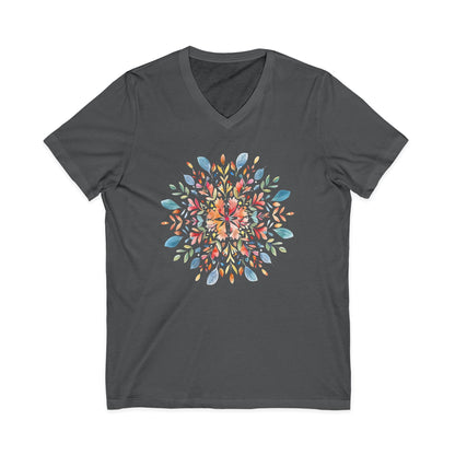 Plant Mandala - Short Sleeve V Neck