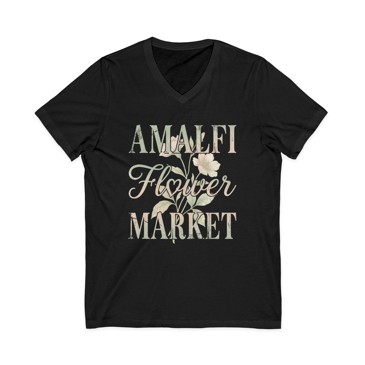 Amalfi Flower Market - Short Sleeve V Neck