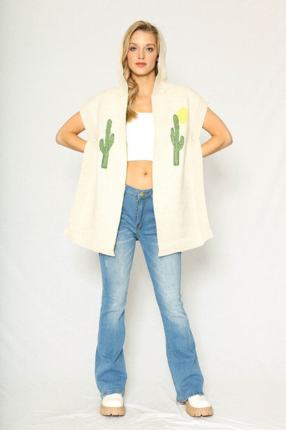 Knit Cactus Poncho