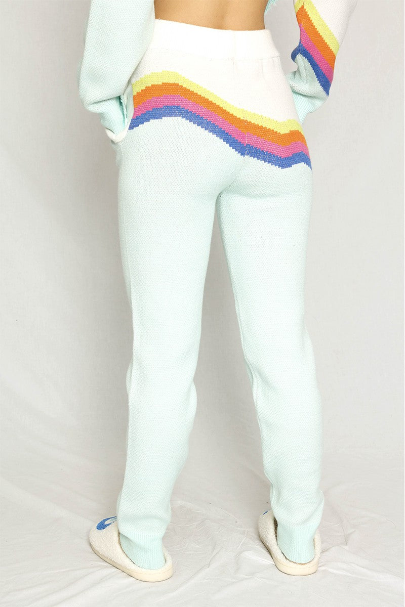 Retro Stripe Knit Joggers