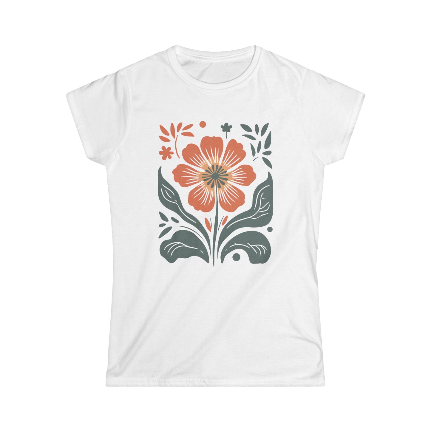Retro Floral - Women's Softstyle Tee