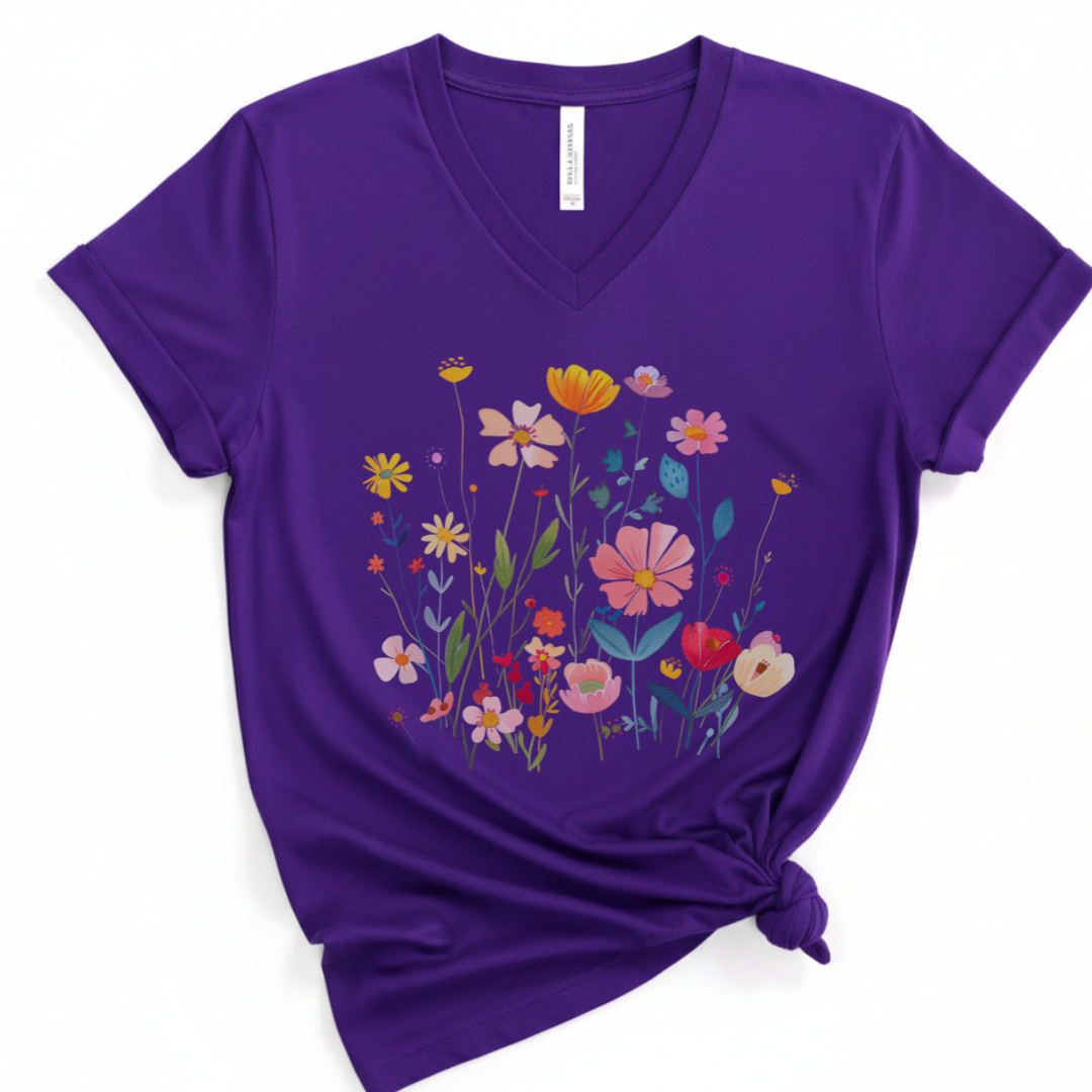 Wilderness of Color - Short Sleeve V-Neck Tee