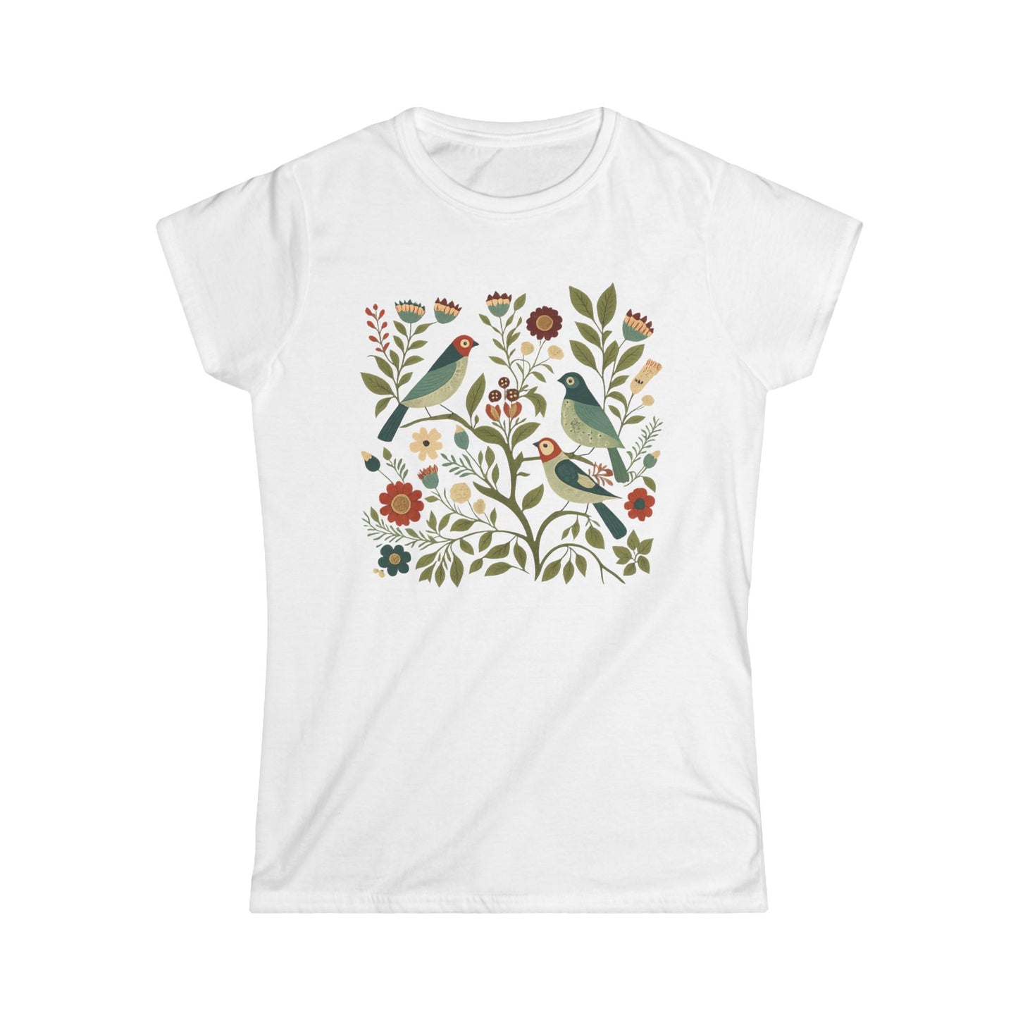 Folk Aviary - Women's Softstyle Tee