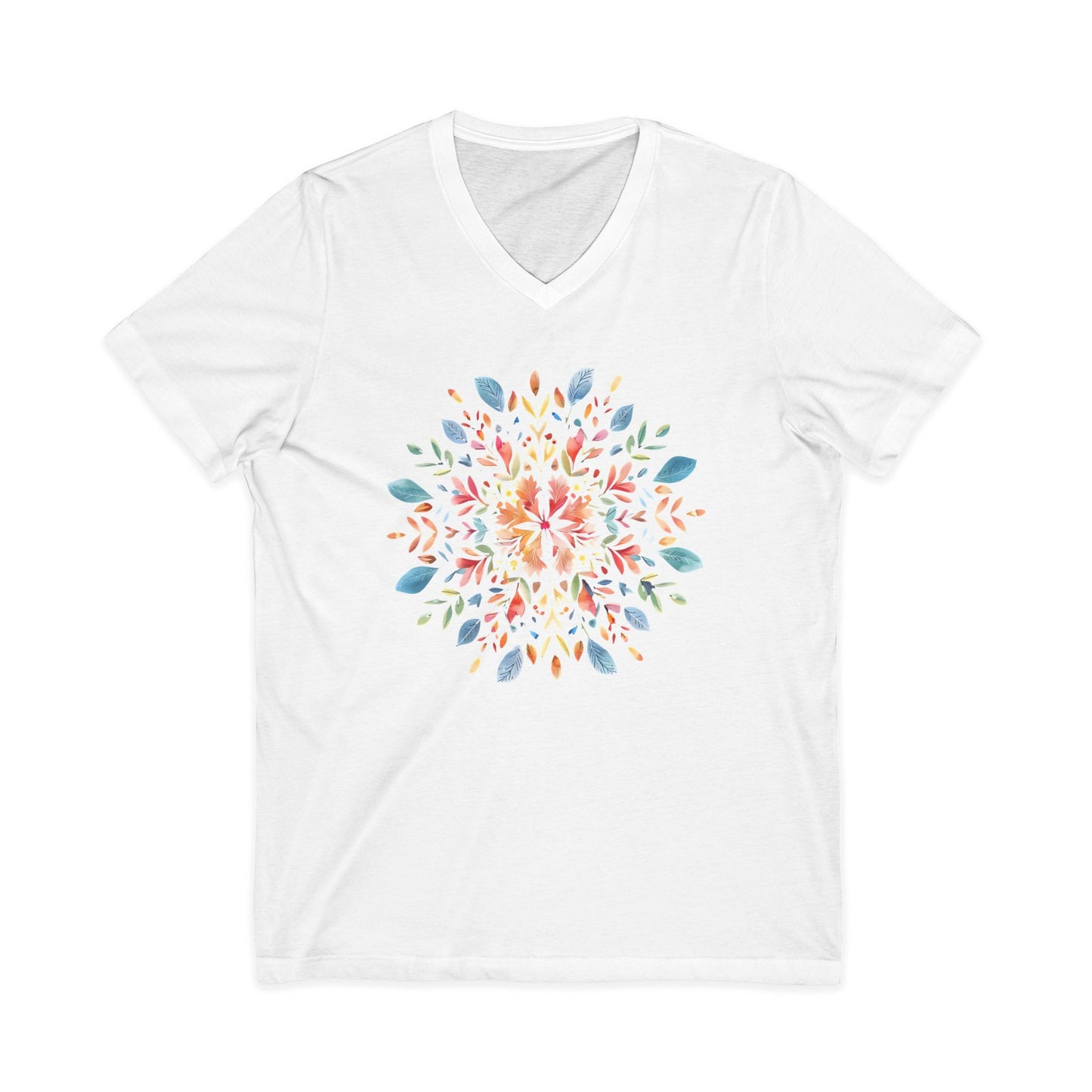 Plant Mandala - Short Sleeve V Neck