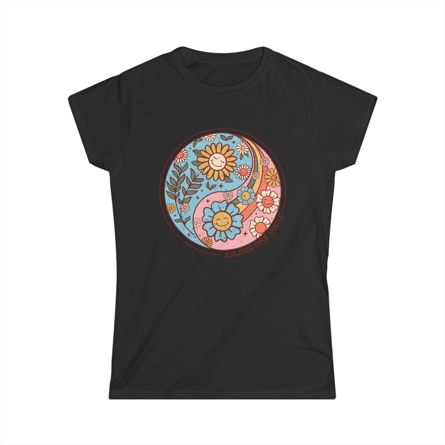 Flowers and Yang - Women's Softstyle Tee