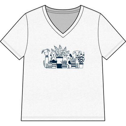 Dogs And Plants - Super Soft V Neck