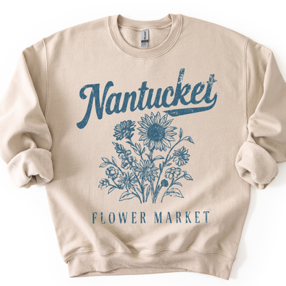 Nantucket Flower Market -  Gildan Crewneck Sweatshirt