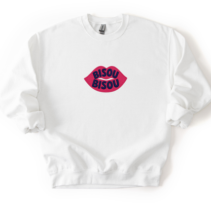 Bisou Bisou Embroidery - Gildan Crewneck Sweatshirt