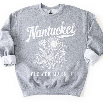 Nantucket Flower Market -  Gildan Crewneck Sweatshirt