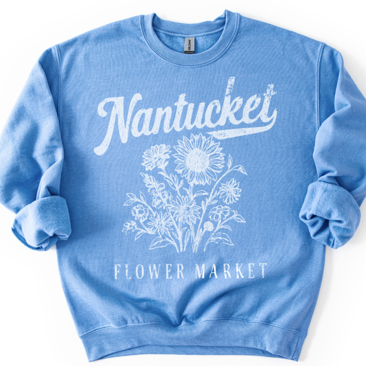 Nantucket Flower Market -  Gildan Crewneck Sweatshirt