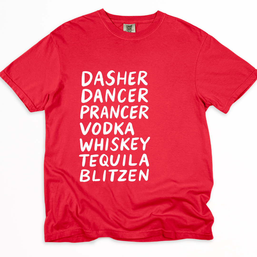 Festive Reindeers - Comfort Colors Relaxed Fit Premium T Shirt