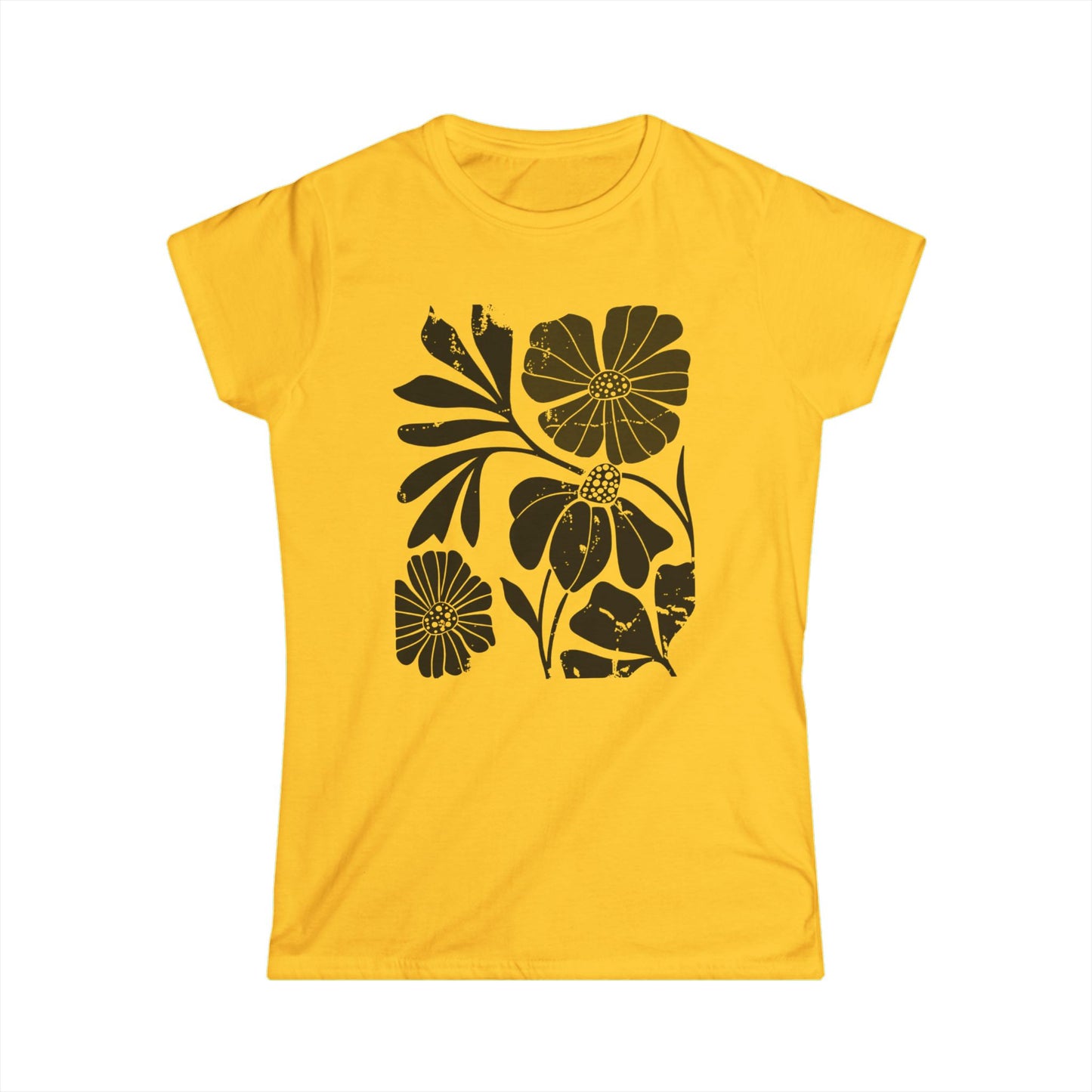 Artistic Boho Floral - Women's Cut Fitted Tee