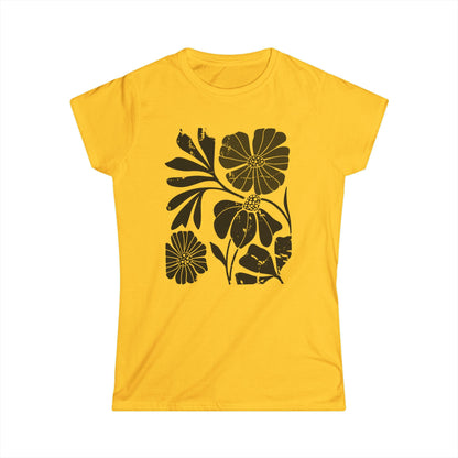 Artistic Boho Floral - Women's Cut Fitted Tee