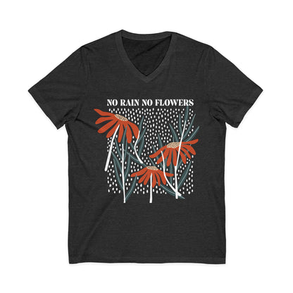 No Rain No Flowers - Short Sleeve V Neck