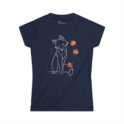 Fox in Fall - Women's Cut Fitted Tee