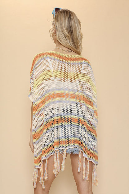 Stripe Cover Up Top