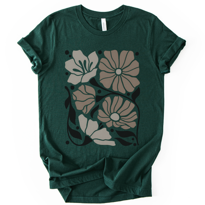 Abstract Floral - Bella Canvas Super Soft Standard Fit T Shirt