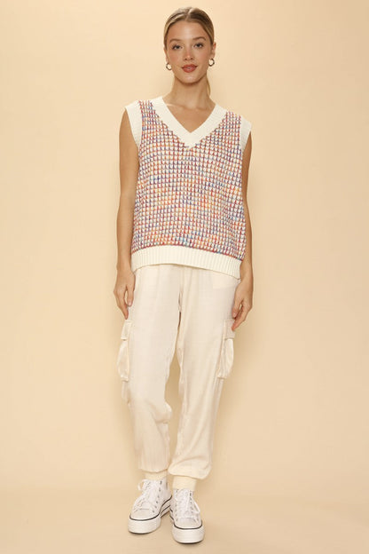 Multicolor Knit Vest
