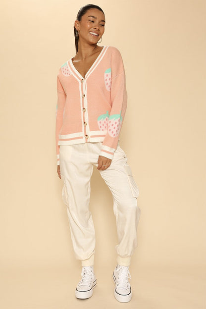 Strawberry Knit Cardigan