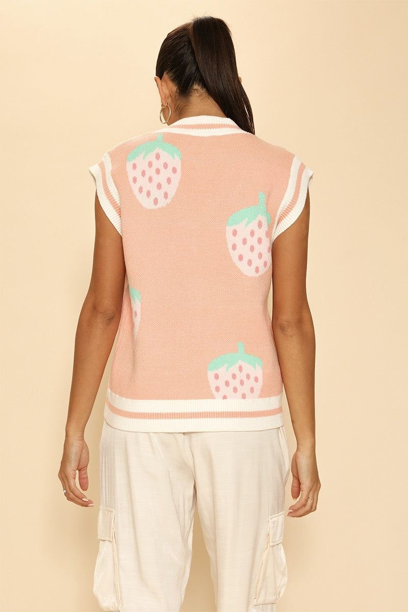 Strawberry Knit Vest