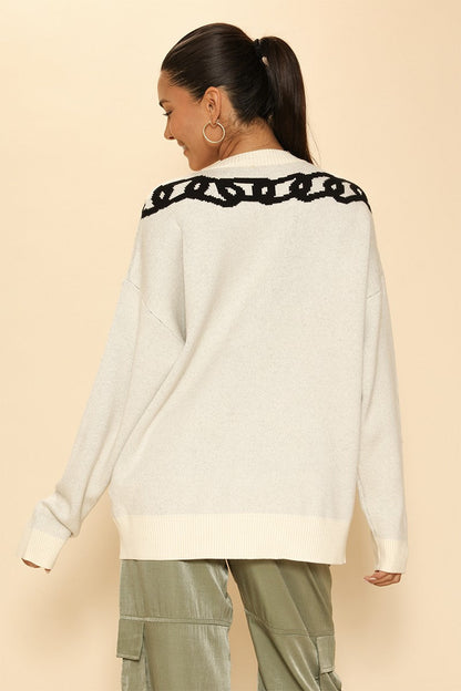 Lock and Key Chain Cardigan