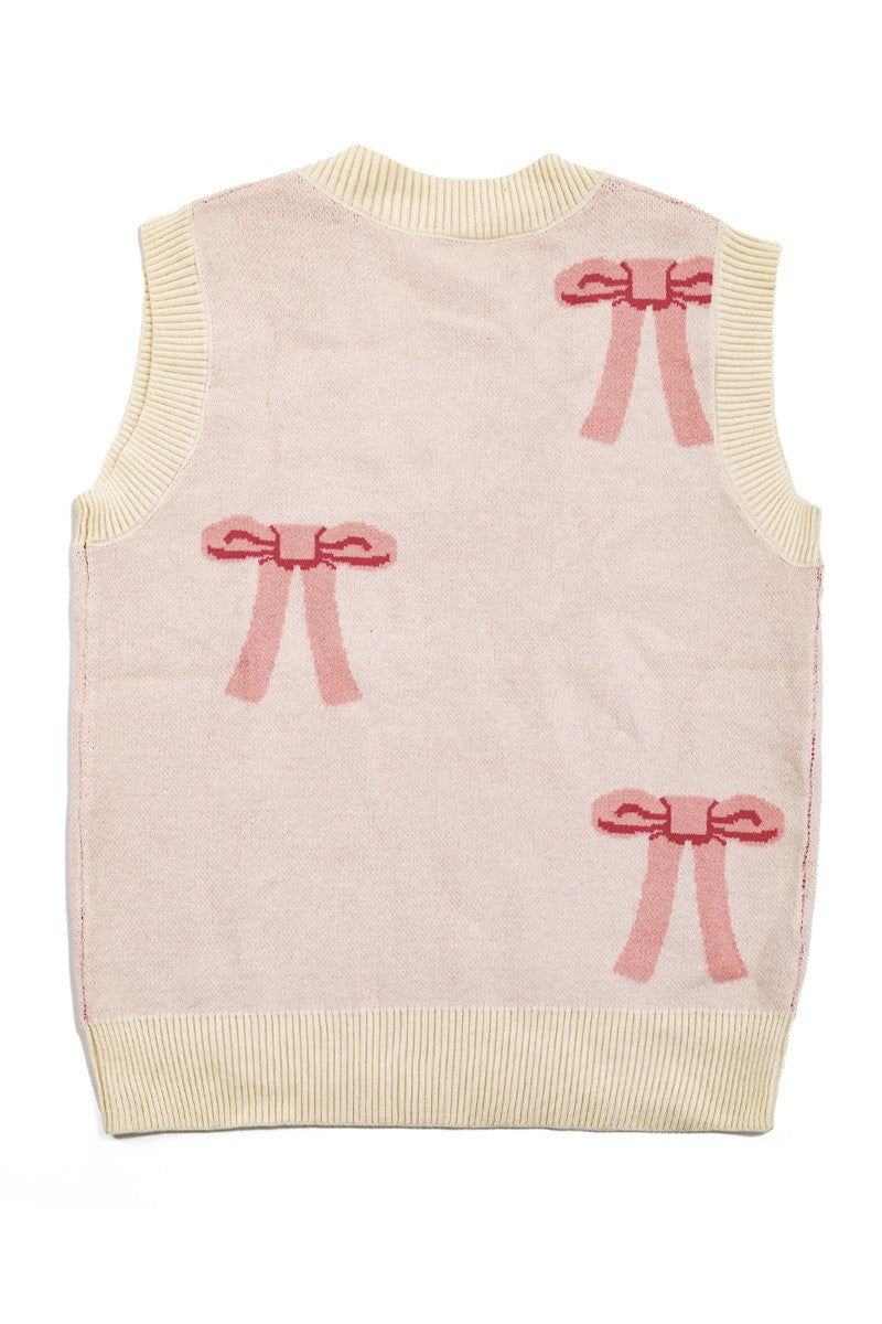 All Over Bow Knit Vest
