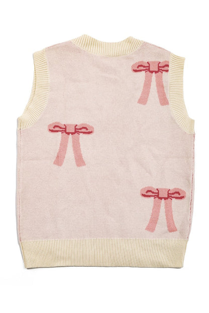 All Over Bow Knit Vest